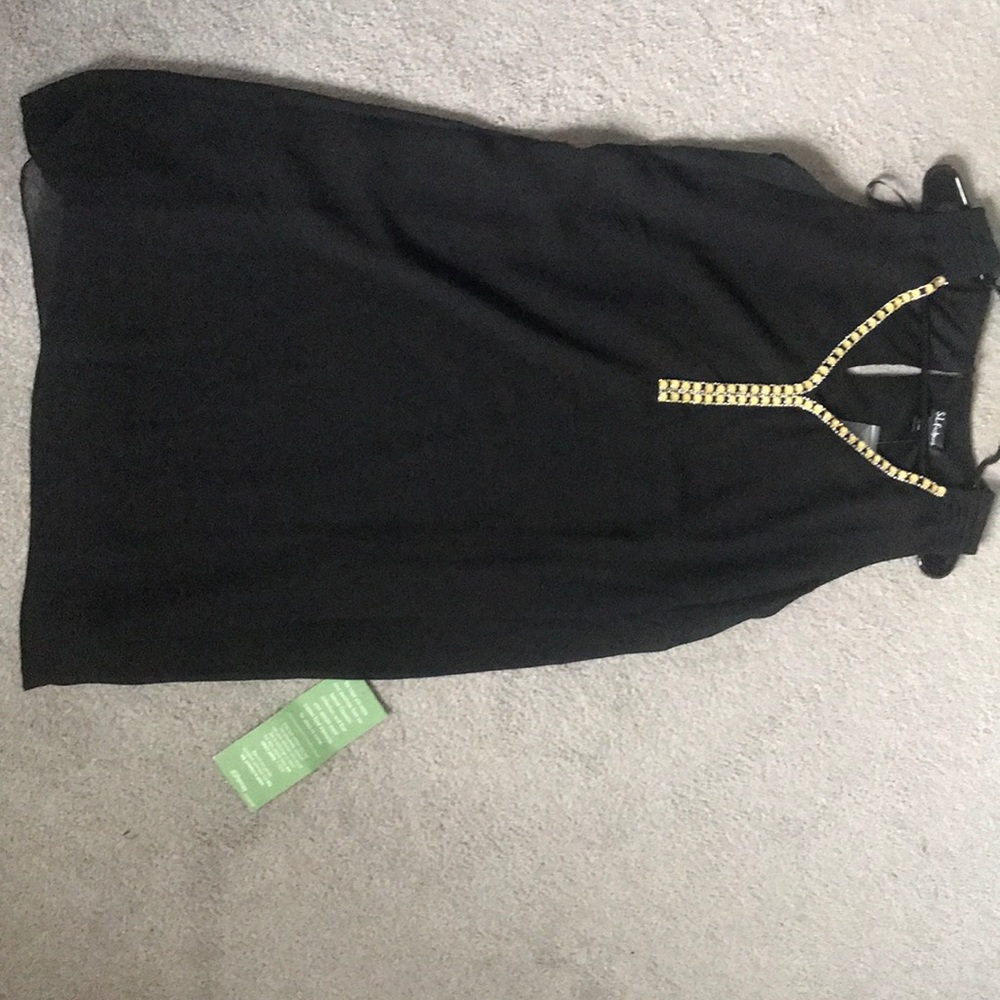Black shift dress